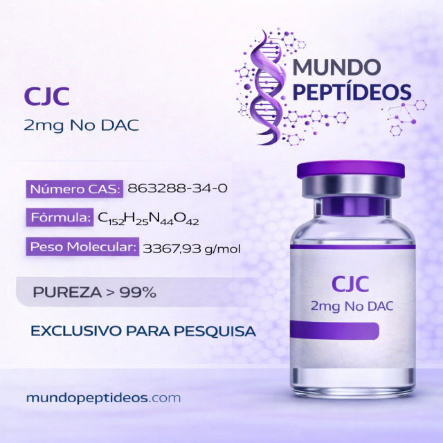 CJC No DAC 2mg - Estímulo Potente para Crescimento Muscular +Diluente (Genpharma) - Mundo Peptideos