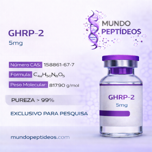 GHRP-2 5mg - Estimule o Crescimento e Aumento Muscular +Diluente (Genpharma) - Mundo Peptideos
