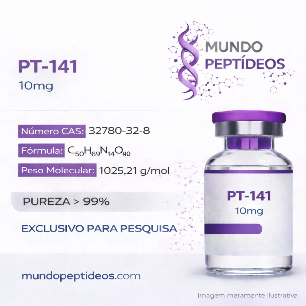 PT-141 10mg - Aumento de Libido e Desempenho Sexual +Diluente (Genpharma) - Mundo Peptideos