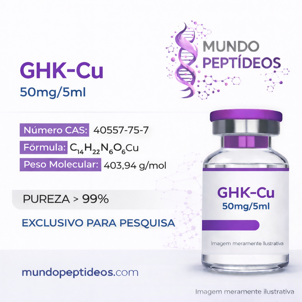 GHK-Cu 50mg - Cicatrização, Anti-idade e Crescimento Capilar - Mundo Peptideos
