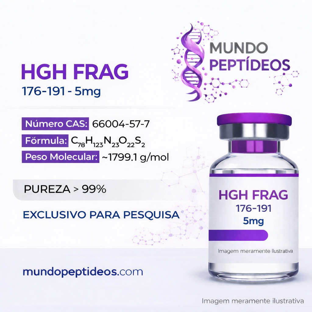HGH Frag 5mg - Queima de Gordura Acelerada e Melhora de Metabolismo +Diluente (Genpharma) - Mundo Peptideos
