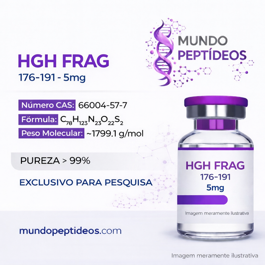 HGH Frag 5mg - Queima de Gordura Acelerada e Melhora de Metabolismo +Diluente (Genpharma) - Mundo Peptideos
