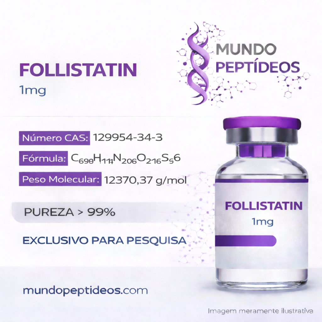 Follistatin 344 1mg - Potencializa Seu Crescimento Muscular +Diluente (Genpharma) - Mundo Peptideos