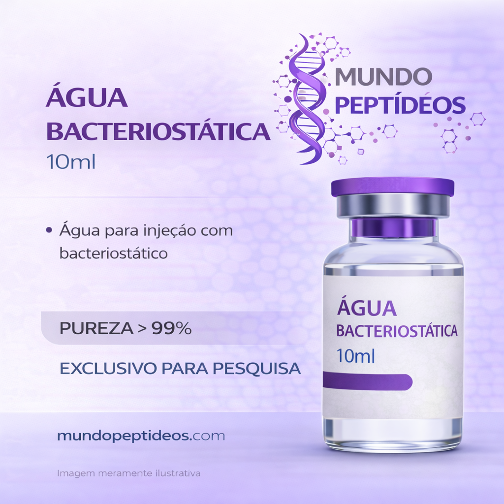 Água Bacteriostática 10ml - Diluente Estéril e Seguro para Peptídeos - Mundo Peptideos