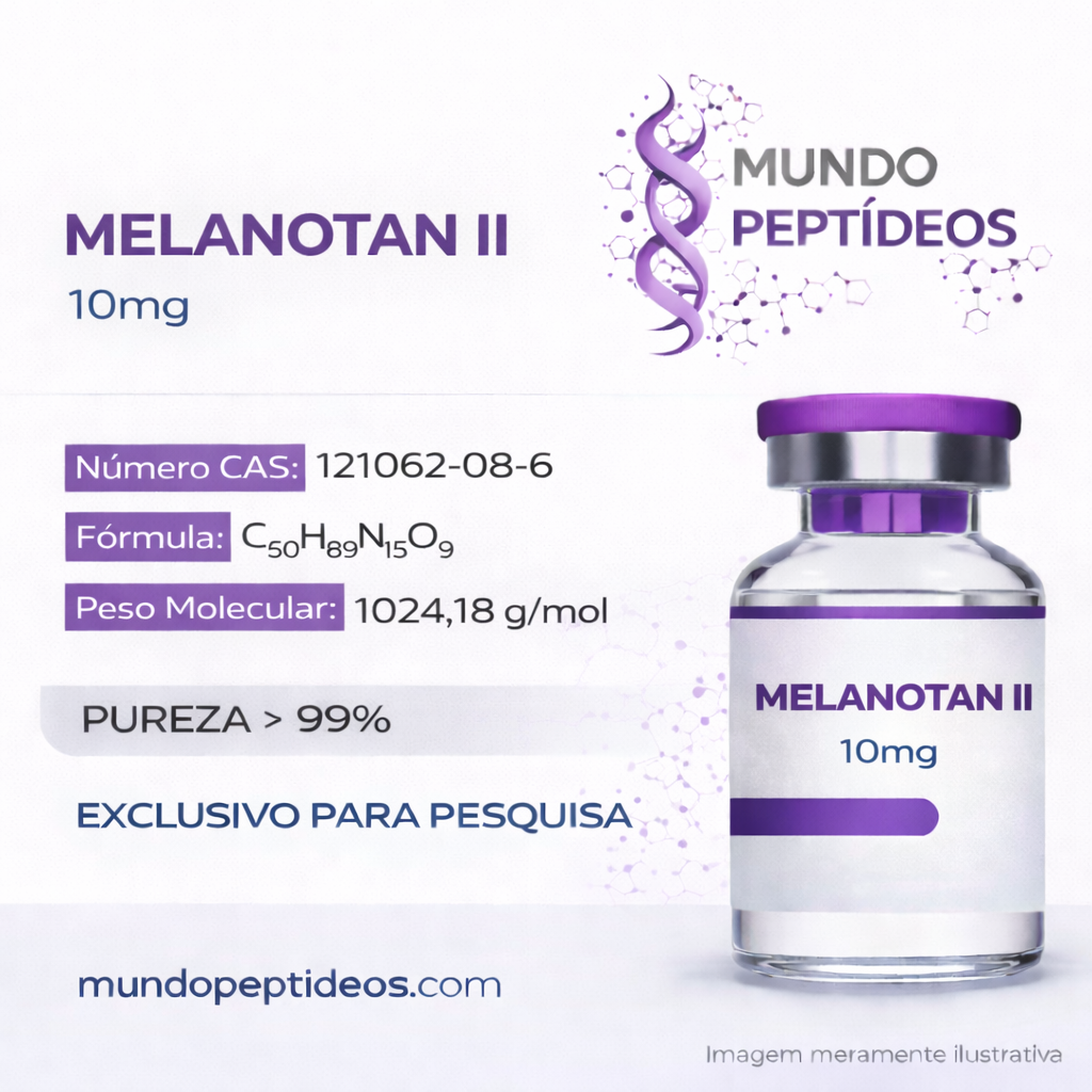 Melanotan-2 10mg - Bronzeado Rápido e Natural +Diluente (Genpharma) - Mundo Peptideos