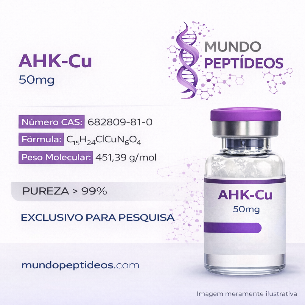 AHK-Cu 50mg - Acelere a Cicatrização e Melhore a Saúde Capilar +Diluente (Genpharma) - Mundo Peptideos