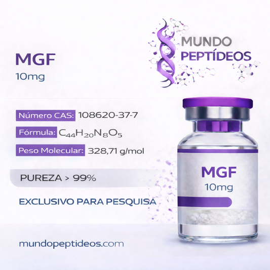 MGF 10mg - Estímulo Potente para Ganho Muscular e Performance +Diluente (Genpharma) - Mundo Peptideos