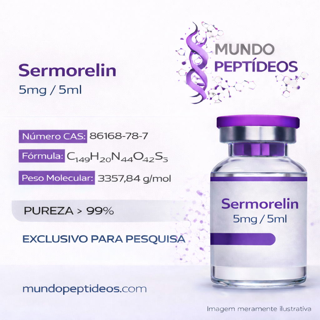 SERMORELIN 5mg (Redução de Gordura Aumento da Massa Muscular) Genpharma - Mundo Peptideos