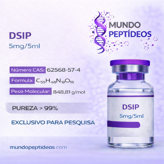 DSIP 5mg (5ML) - Peptídeo Regulador do Sono e Recuperação - Mundo Peptideos
