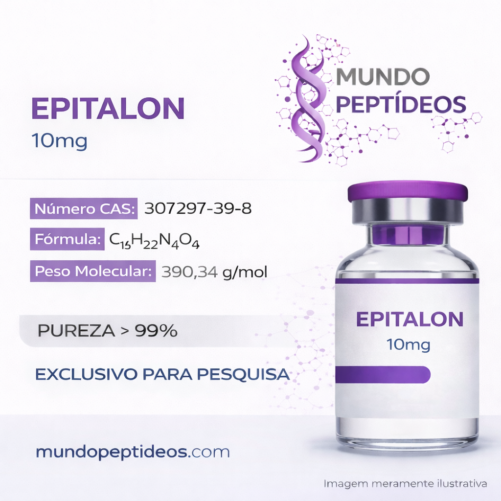 Epitalon 10mg - Solução Avançada para Longevidade e Bem-Estar +Diluente (Genpharma) - Mundo Peptideos