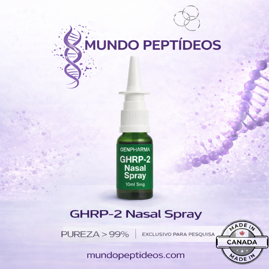 SPRAY NASAL GHRP-2 5MG AUMENTA A MASSA MUSCULAR (GenPharma) - Mundo Peptideos