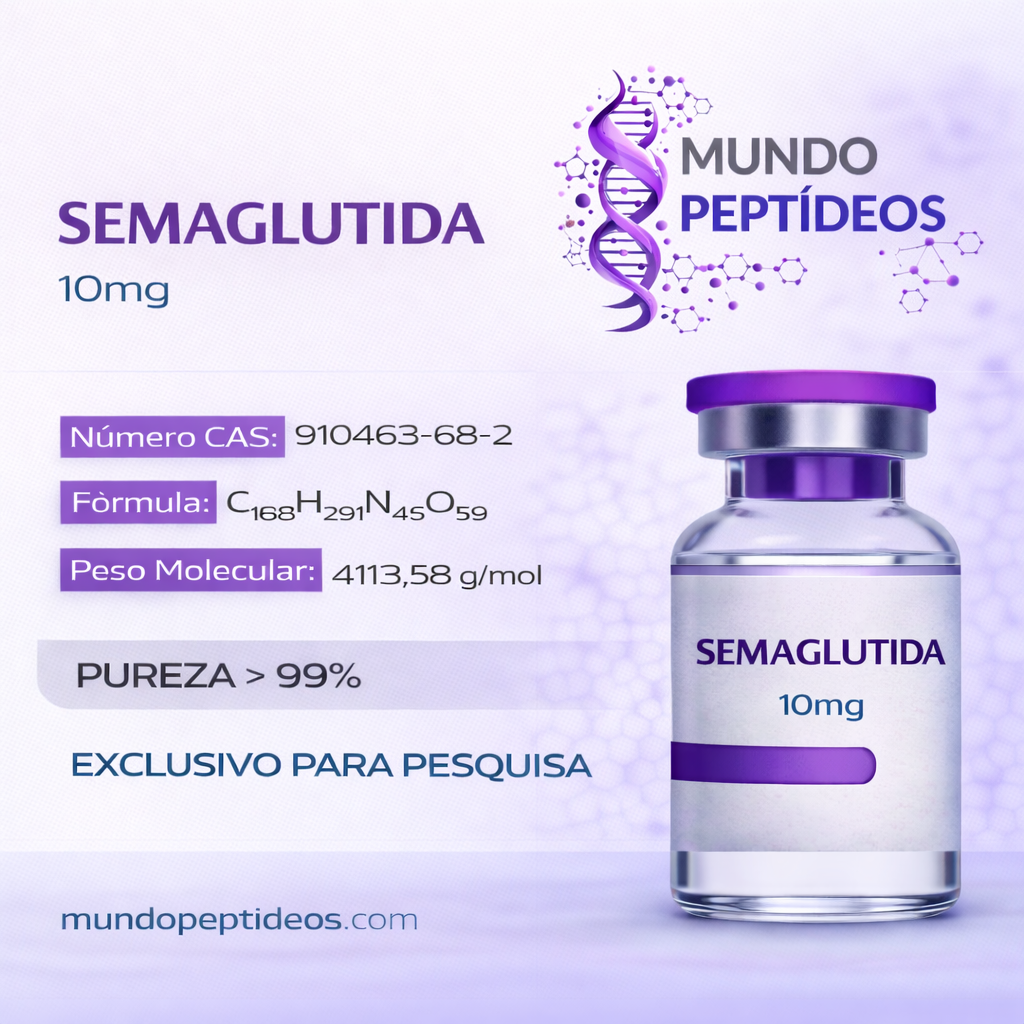 Semaglutida 10mg (GLP-1) - Tratamento Eficaz para Emagrecimento +Diluente (Genpharma) - Mundo Peptideos